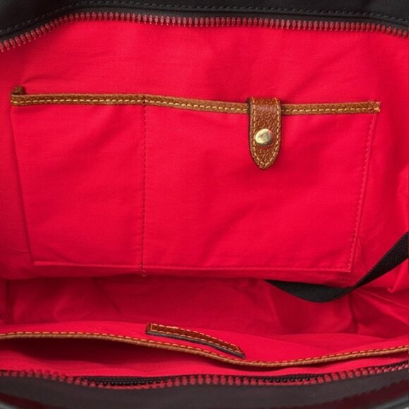 DOONEY and BOURKE Black Nylon Pocket Shopper Tote Bag XL - Picture 11 of 13